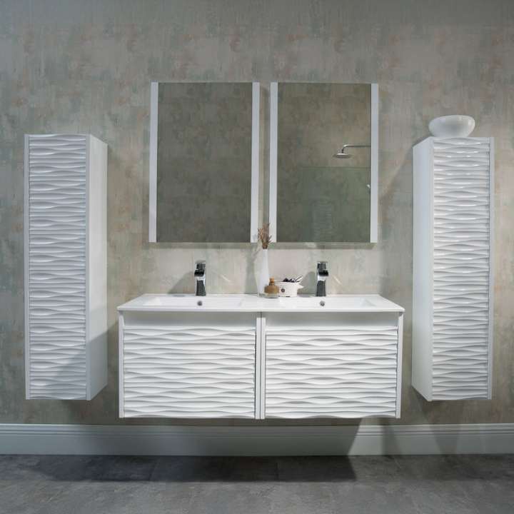 Blossom Paris bathroom vanity, 48 inch, in Glossy White