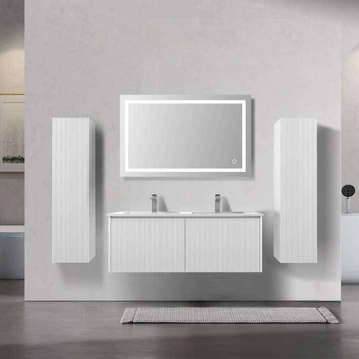 Blossom Positano bathroom vanity, 48 inch, in Matte White