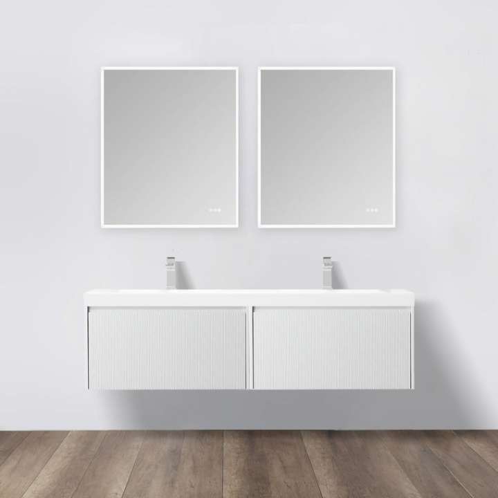 Blossom Positano bathroom vanity, 72 inch, in Matte White
