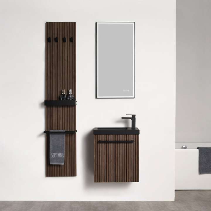 Blossom Rimini vanity in Dark Walnut Strip, 20 inch