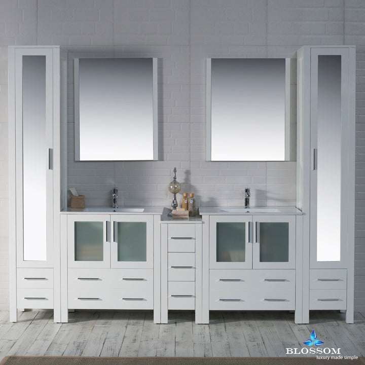 Blossom Sydney vanity, 102 inch, in Glossy White