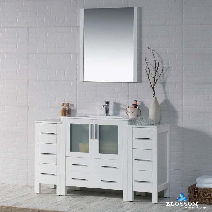 Blossom Sydney vanity, 54 inch, in Glossy White