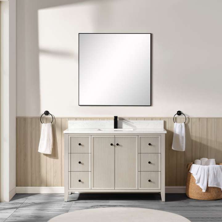 Blossom Torino bathroom vanity, 48 inch, in Washed Grey