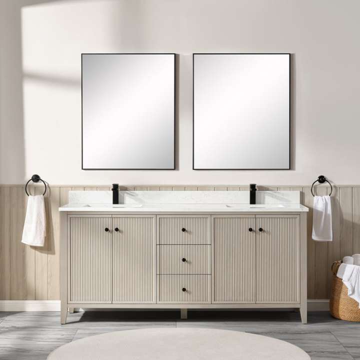 Blossom Torino bathroom vanity, 72 inch, in Washed Grey