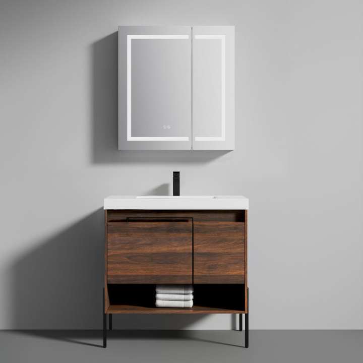 Blossom Turin bathroom vanity, 36 inch, in Cali Walnut