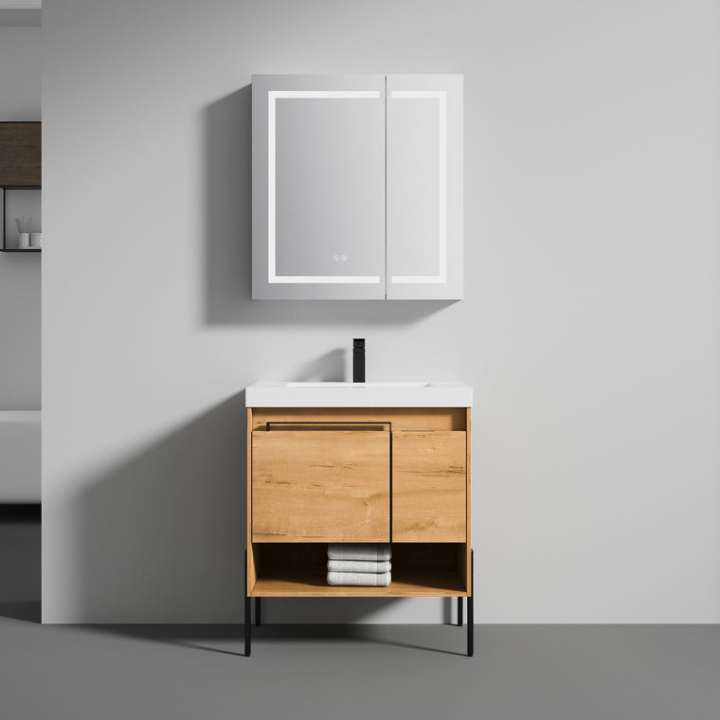 Blossom Turin bathroom vanity, 30 inch, in Classic Oak