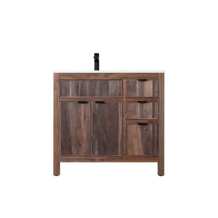 Otto Home Goods Catalina bathroom vanity, 36 inch, in Walnut