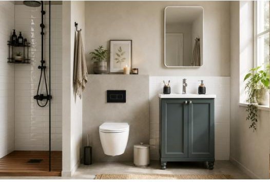 Otto Home Goods Isabel vanity in Forest Green