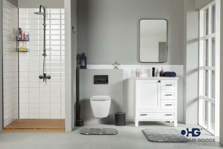 Otto Home Goods Paloma bathroom vanity, 30 inch, in White