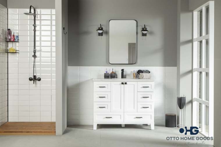 Otto Home Goods Paloma vanity, 42 inch, in White