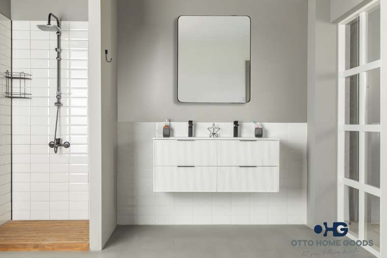 Otto Home Goods Sorrento bathroom vanity, 48 inch, in White