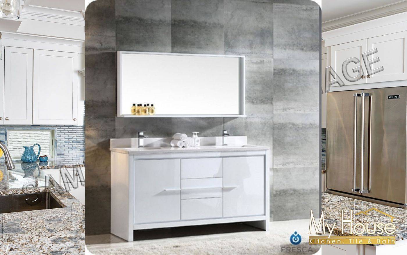 Trieste Allier 72 Double Bathroom Vanity