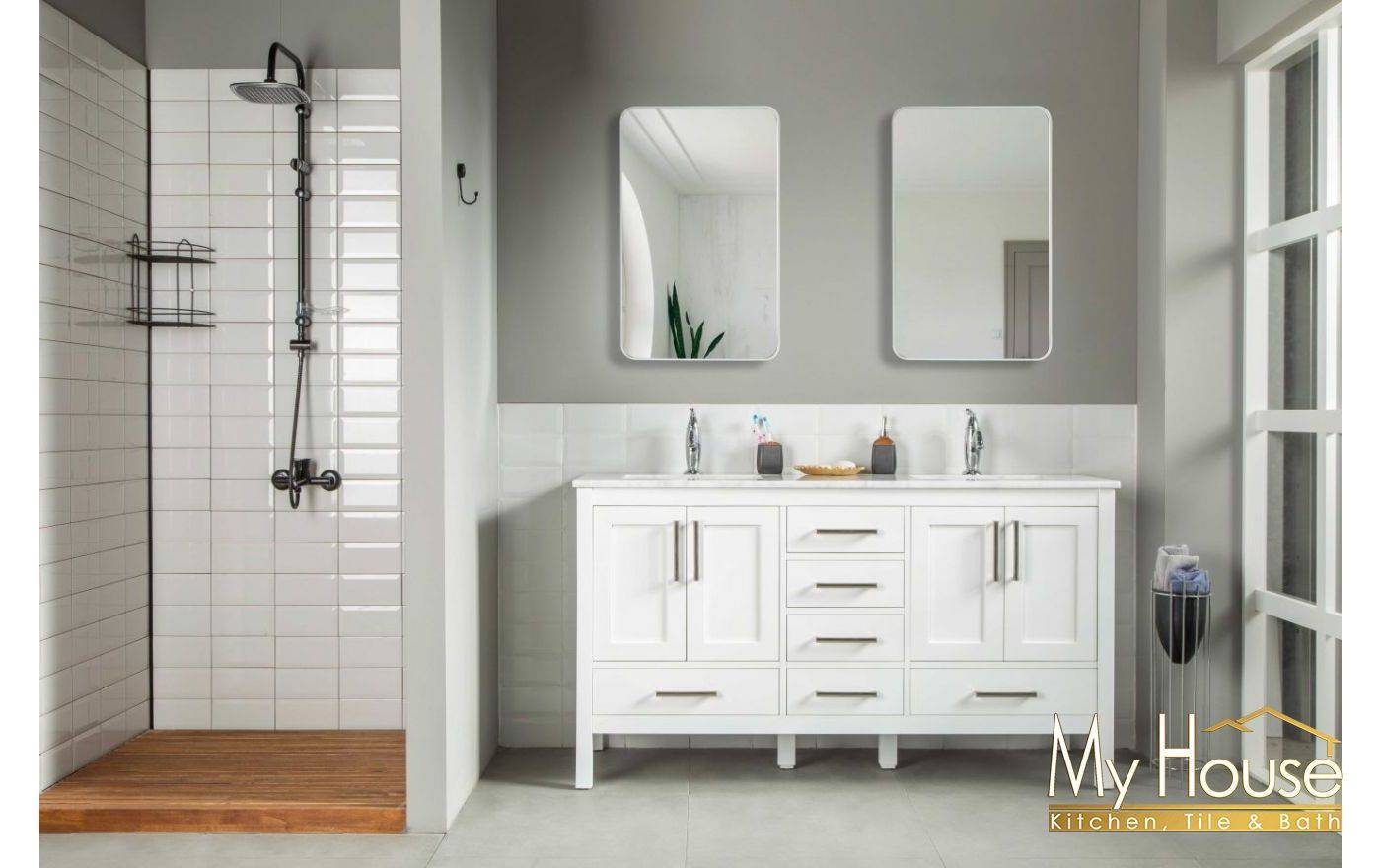 Otto Home Goods Vanities Ashley 60" White