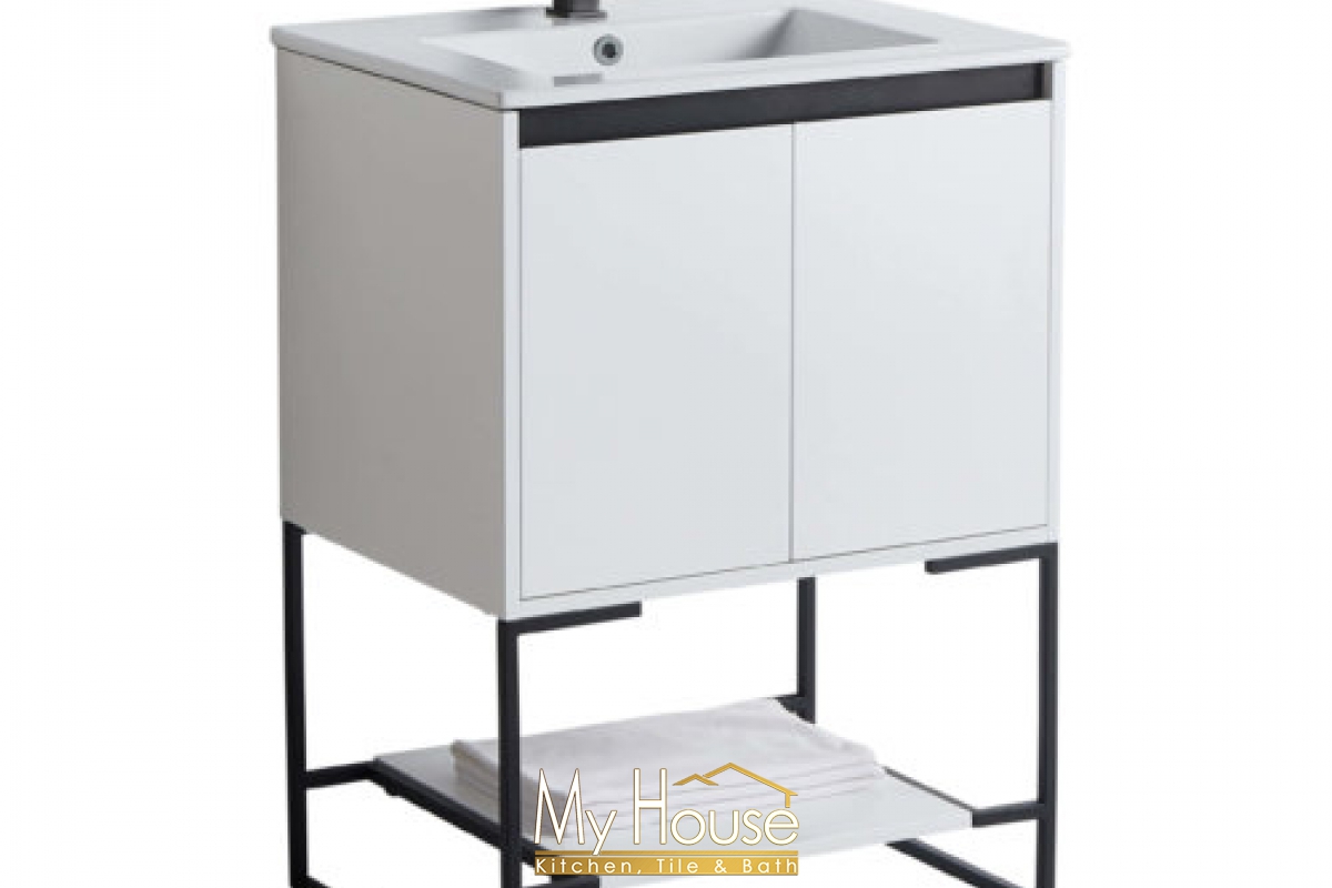 Fine Fixtures Urbania Ii 24 Inch Matte White Paint Vanity