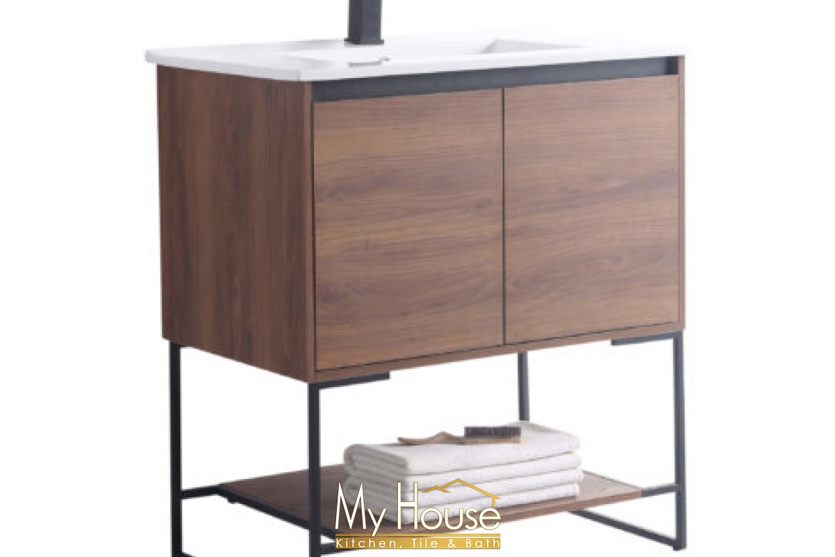 Fine Fixtures Urbania Ii 30 Inch Walnut Vanity