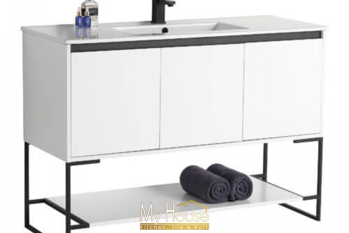 Fine Fixtures Urbania Ii 48 Inch Matte White Paint Vanity