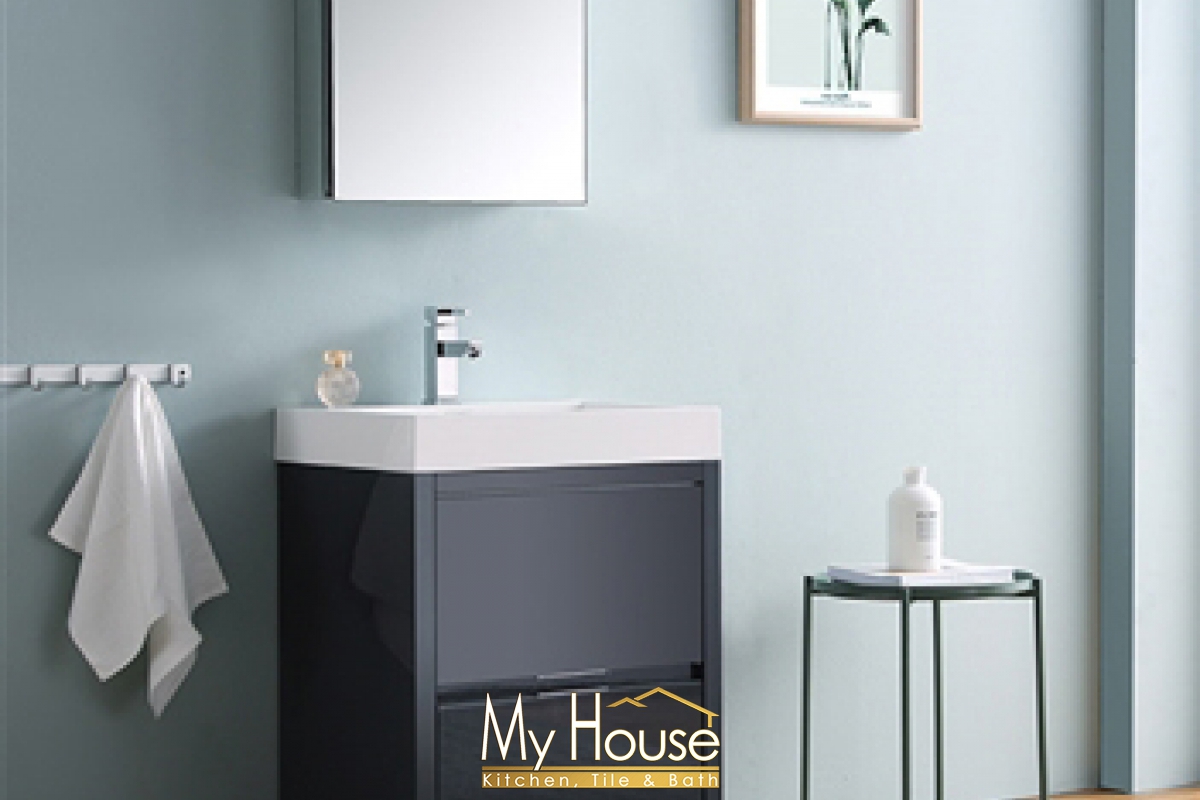 Fresca 24 Senza Valencia Dark Slate Gray Vanity
