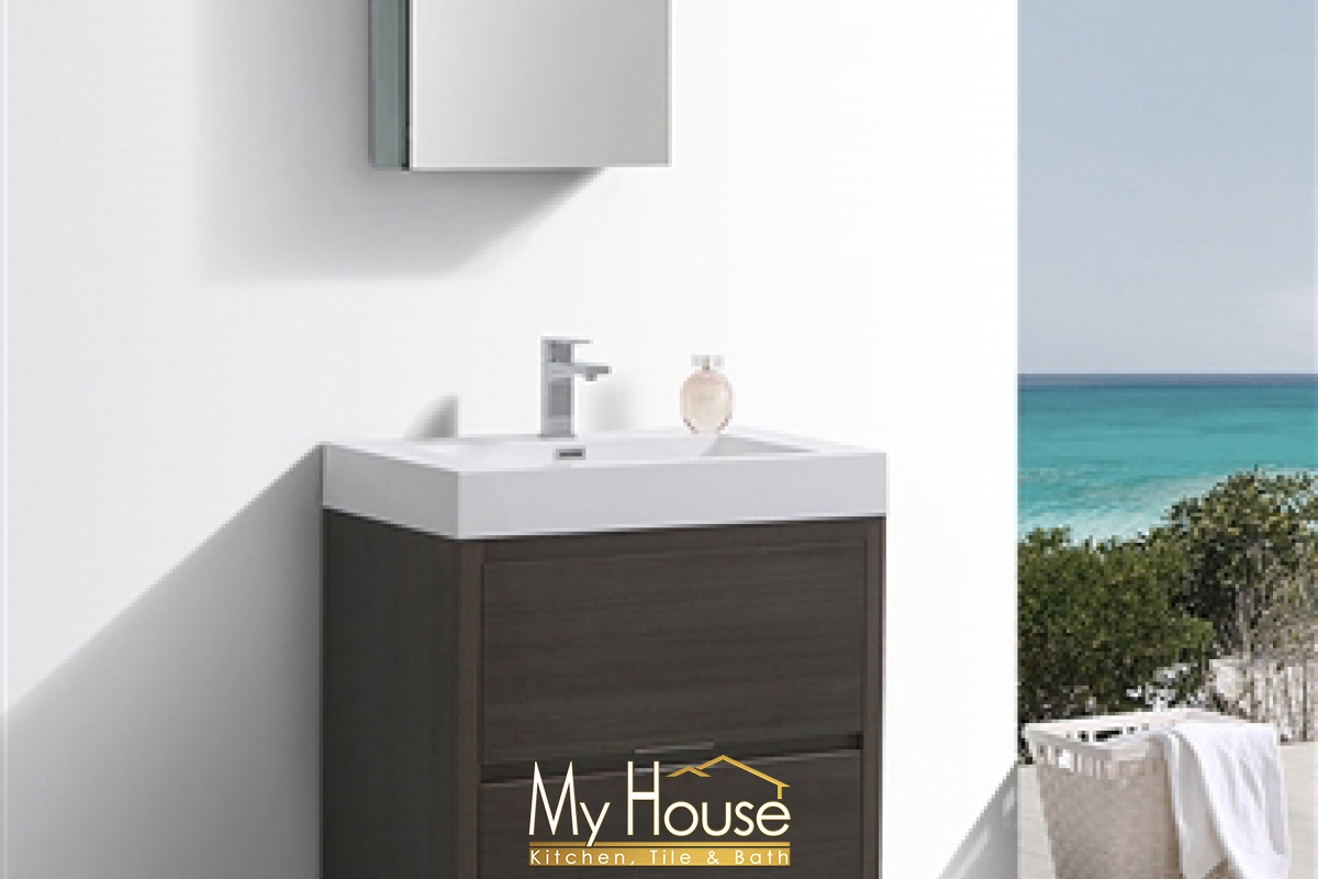 Fresca 30 Senza Valencia Gray Oak Vanity