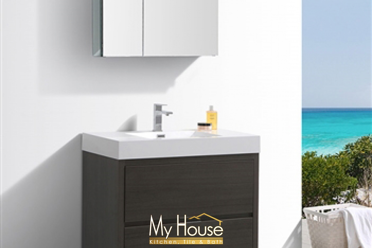 Fresca 36 Senza Valencia Gray Oak Vanity