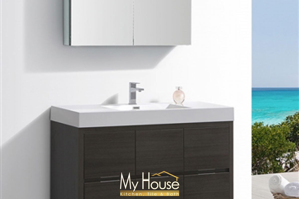 Fresca 48 Senza Valencia Gray Oak Vanity