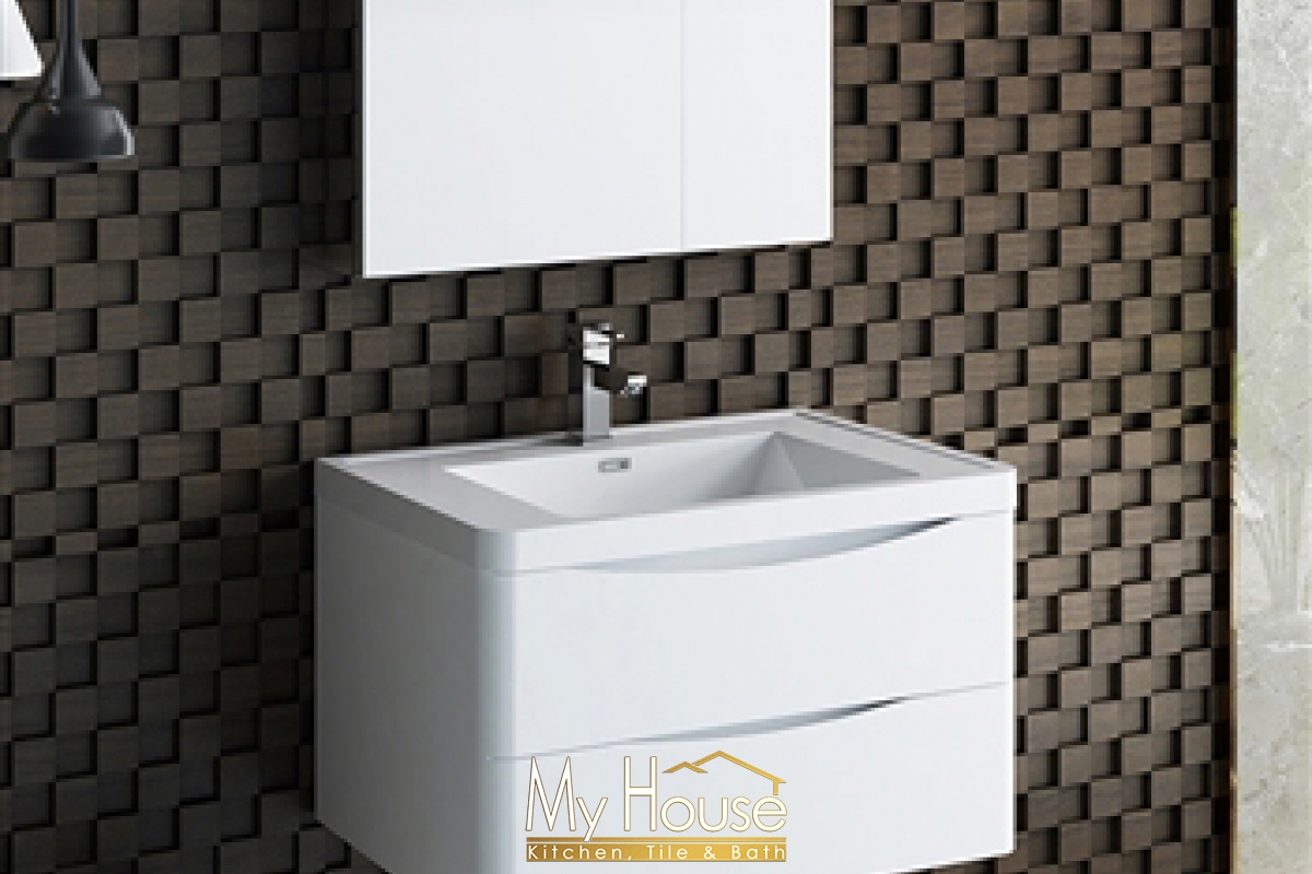 Fresca 32 Floating Senza Tuscany Glossy White Vanity