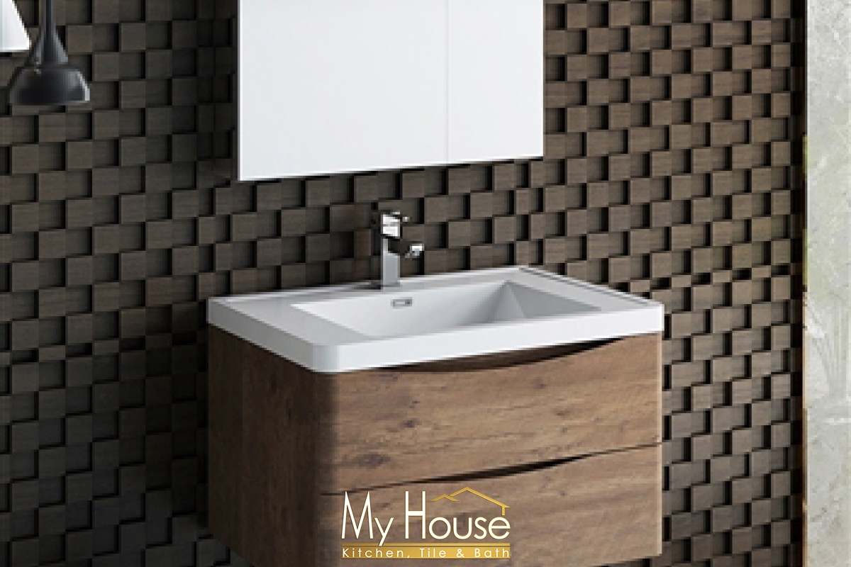 Fresca 32 Floating Senza Tuscany Rosewood Vanity