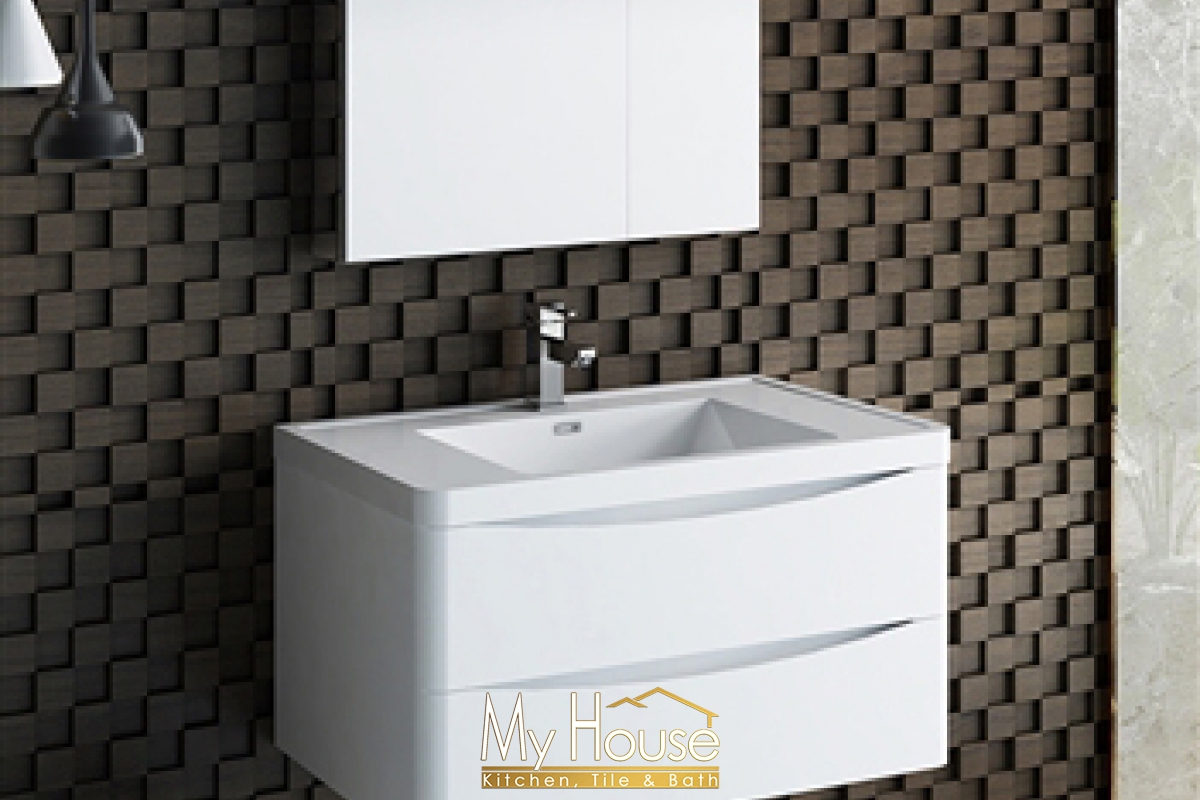 Fresca 36 Floating Senza Tuscany Glossy White Vanity