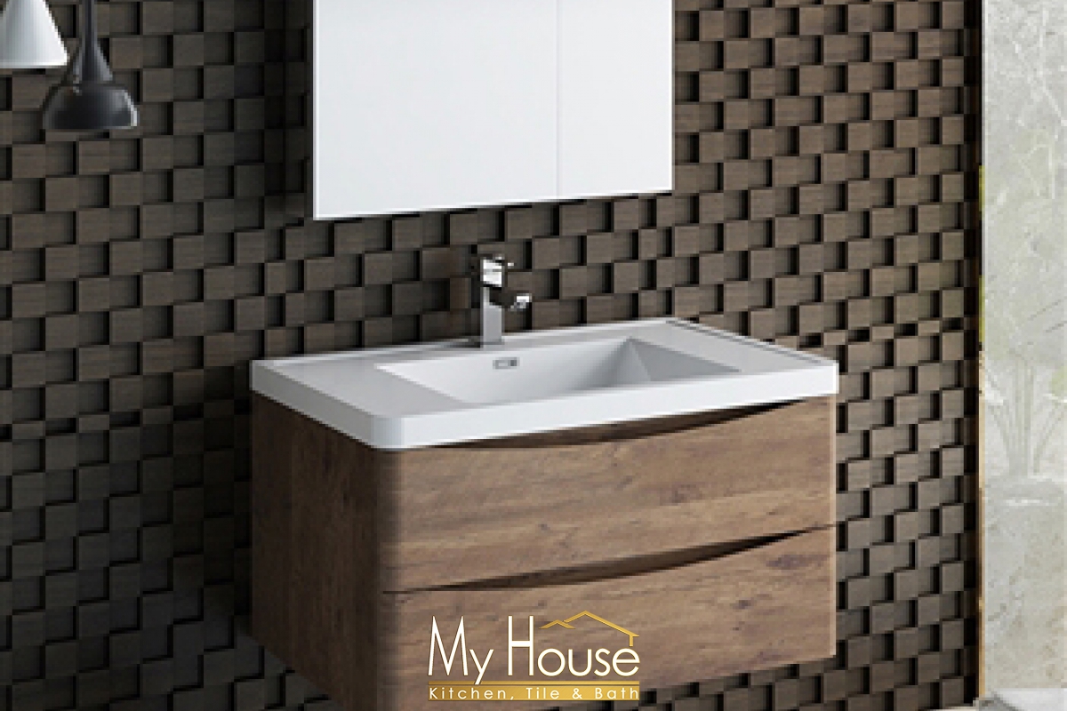 Fresca 36 Floating Senza Tuscany Rosewood Vanity
