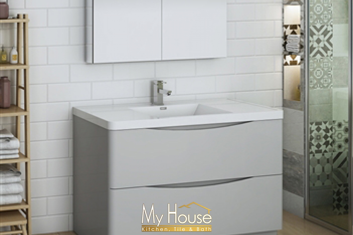 Fresca 48 Senza Tuscany Glossy Gray Vanity