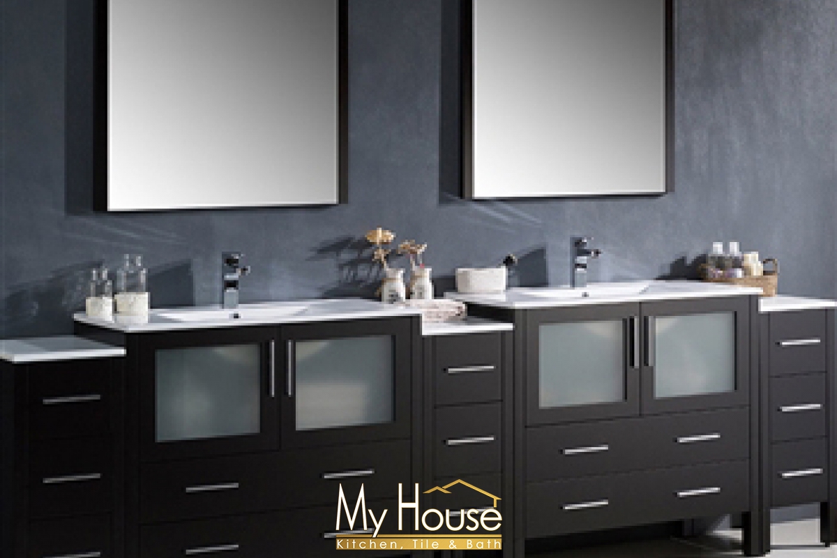 Fresca 108 Double Torino Espresso Vanity