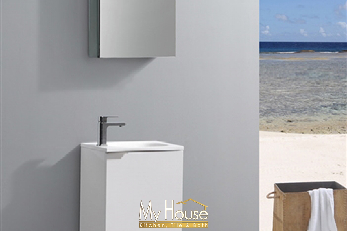 Fresca 20 Floating Senza Valencia Glossy White Vanity