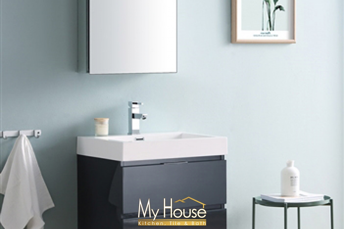 Fresca 24 Floating Senza Valencia Dark Slate Gray Vanity