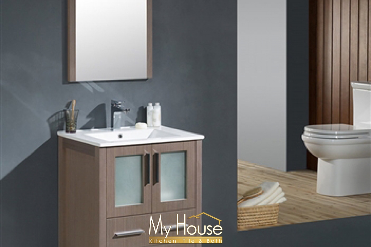 Fresca 24 Torino Gray Oak Vanity