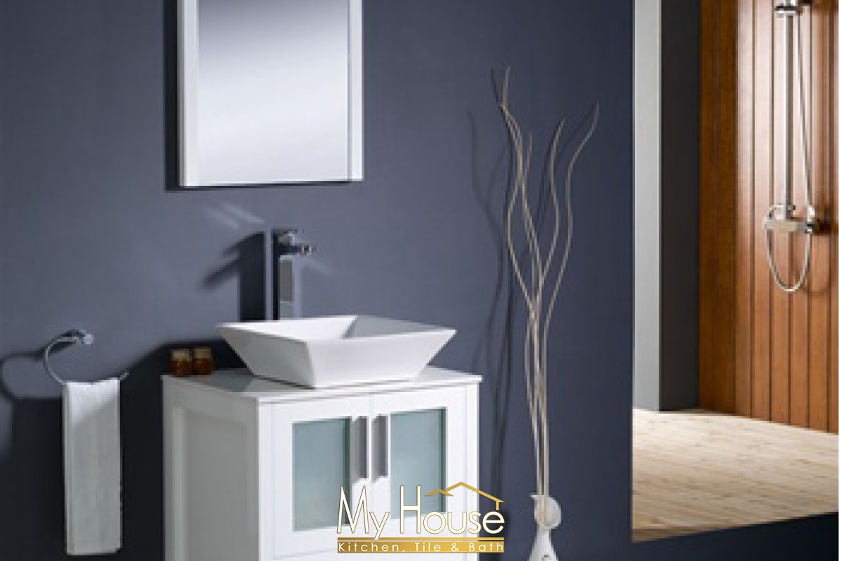 Fresca 24 Vessel Torino White Vanity