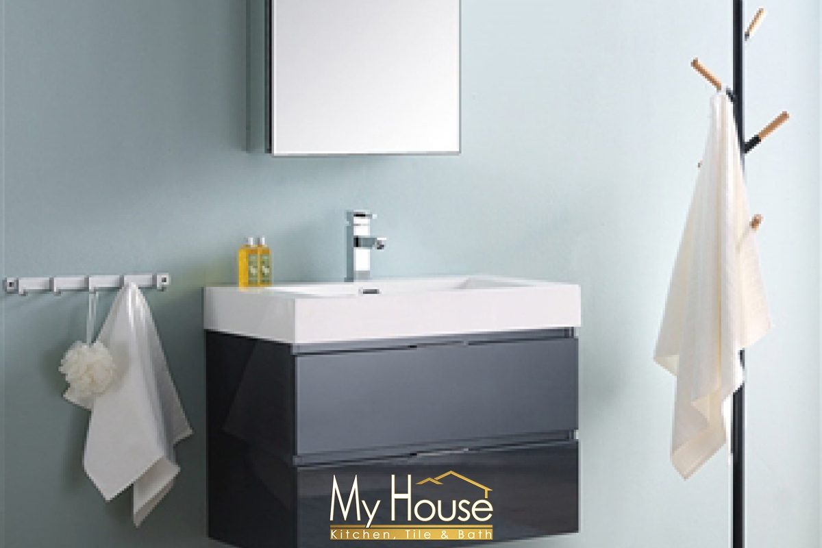Fresca 30 Floating Senza Valencia Dark Slate Gray Vanity