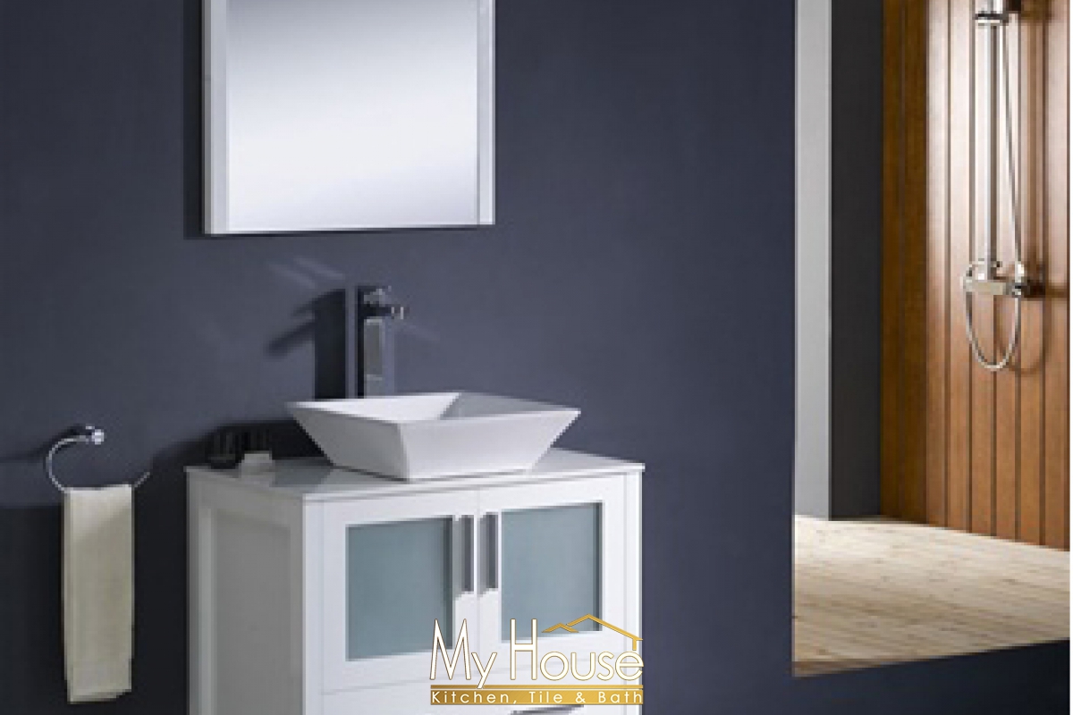 Fresca 30 Vessel Torino White Vanity