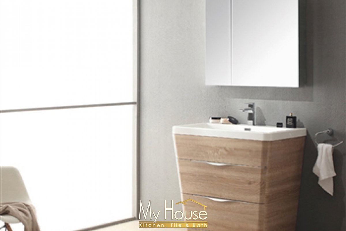 Fresca 32 Senza Milano White Oak Vanity