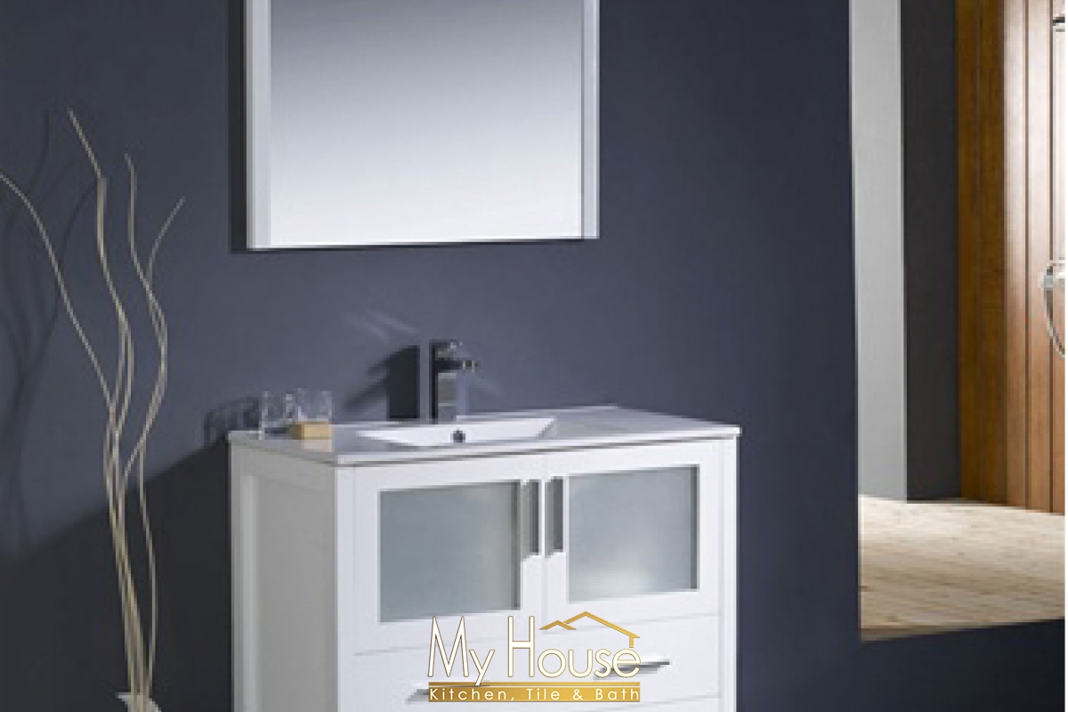 Fresca 36 (a) Torino White Vanity