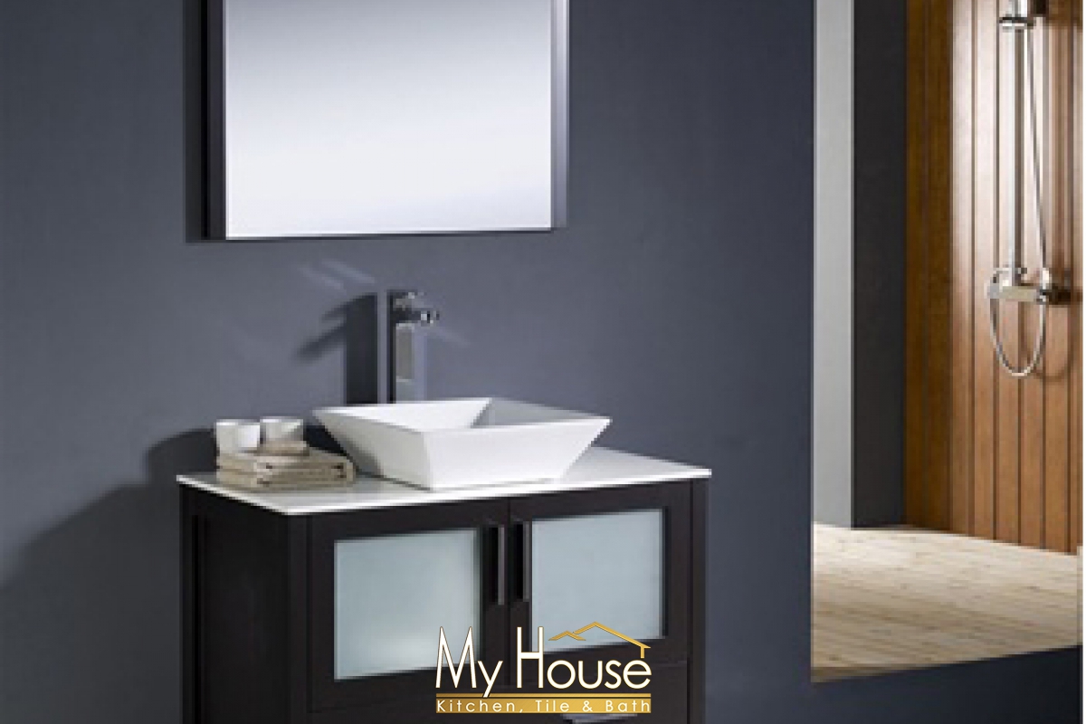 Fresca 36 (a) Vessel Torino Espresso Vanity