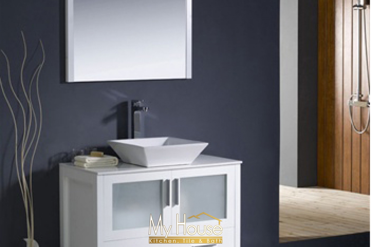 Fresca 36 (a) Vessel Torino White Vanity