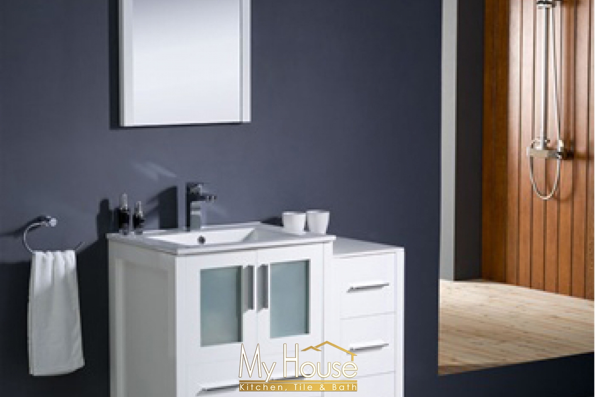 Fresca 36 (b) Torino White Vanity