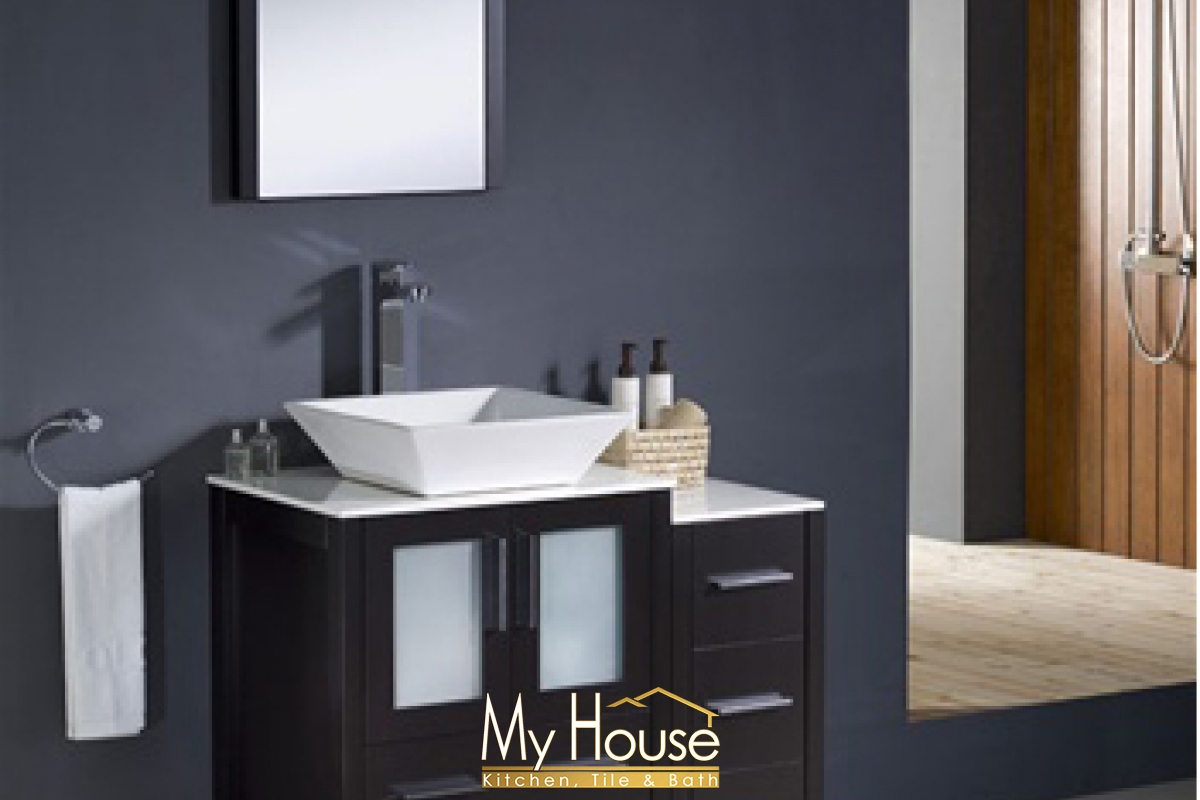 Fresca 36 (b) Vessel Torino Espresso Vanity