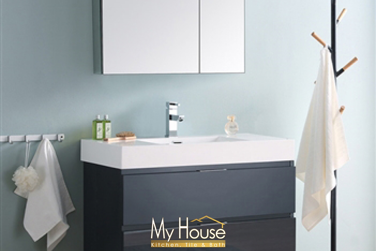 Fresca 36 Floating Senza Valencia Dark Slate Gray Vanity