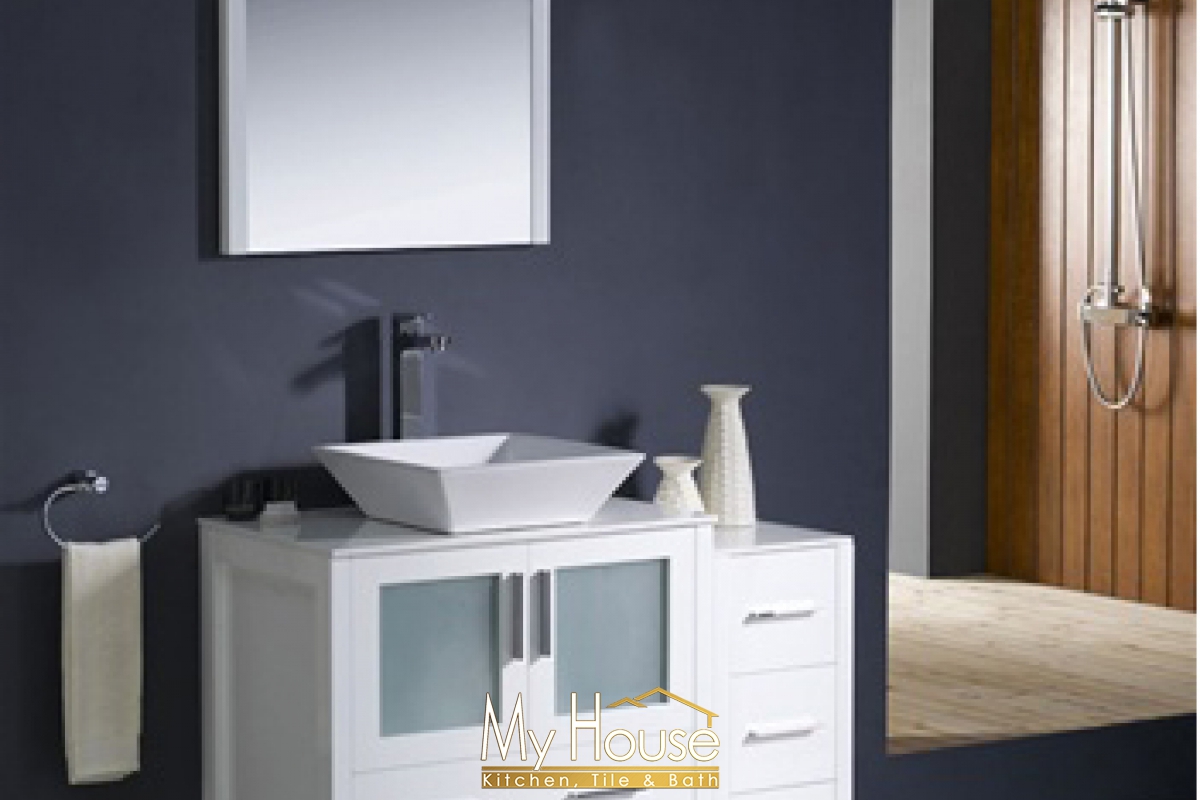 Fresca 42 Vessel Torino White Vanity