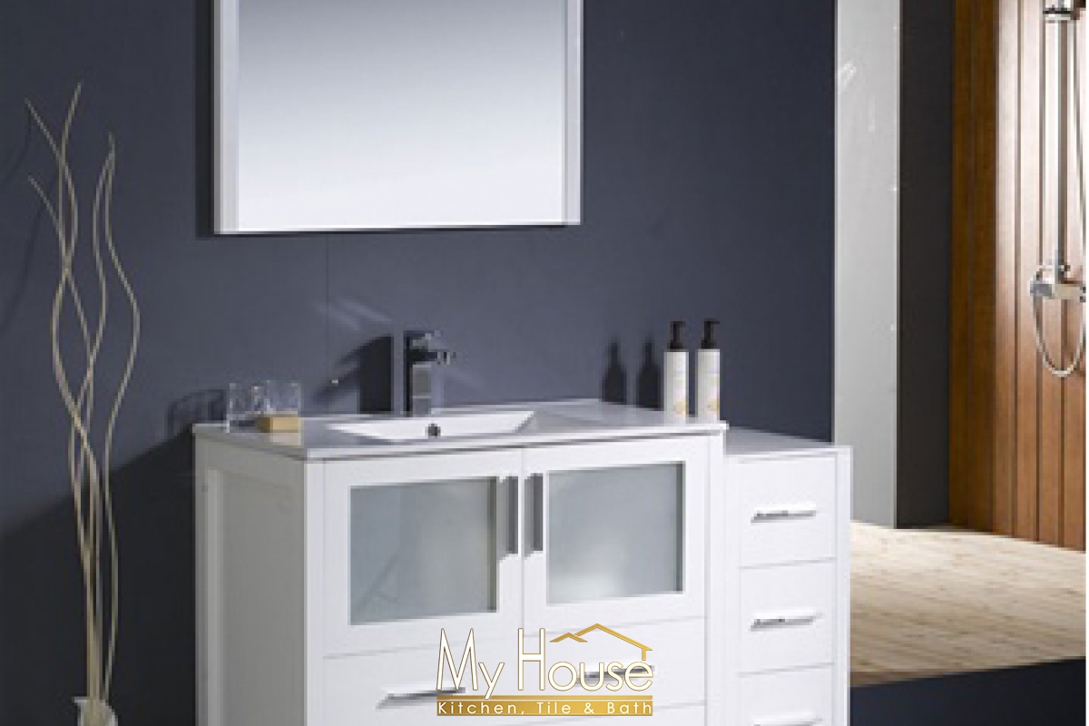 Fresca 48 (a) Torino White Vanity