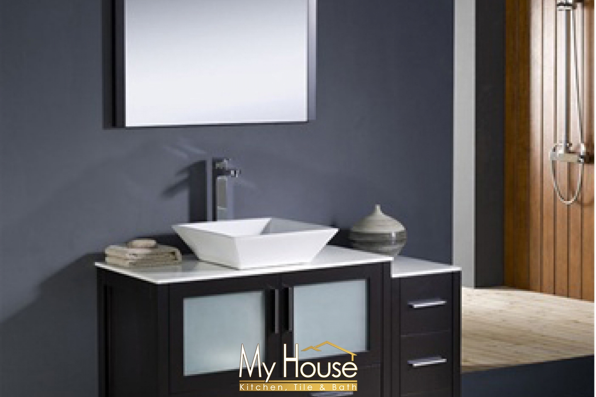 Fresca 48 (a) Vessel Torino Espresso Vanity