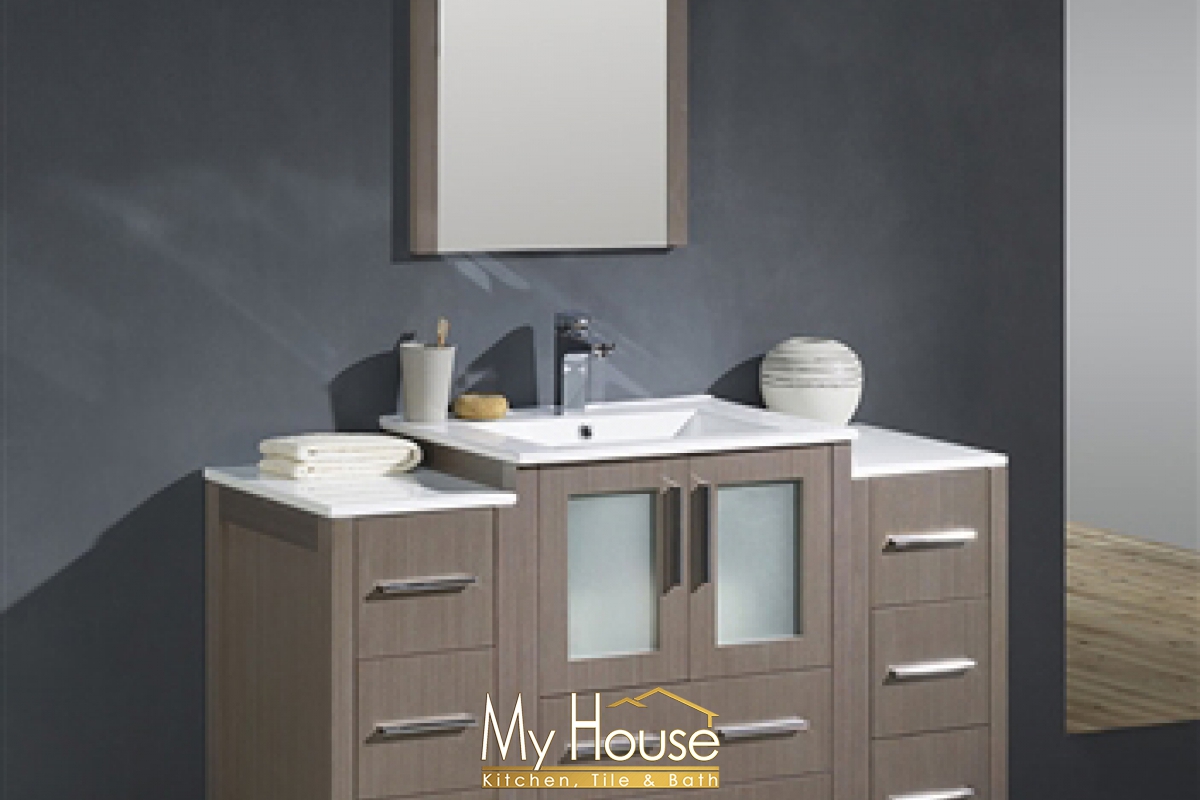 Fresca 48 (b) Torino Gray Oak Vanity