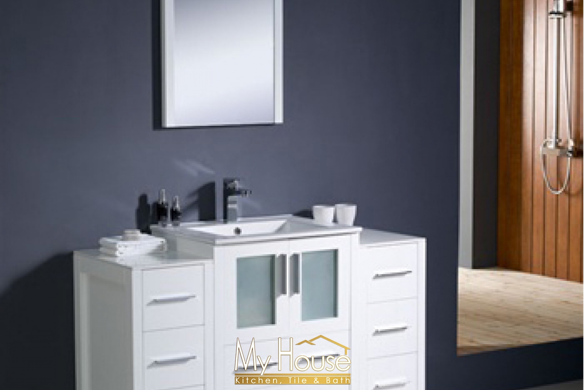 Fresca 48 (b) Torino White Vanity