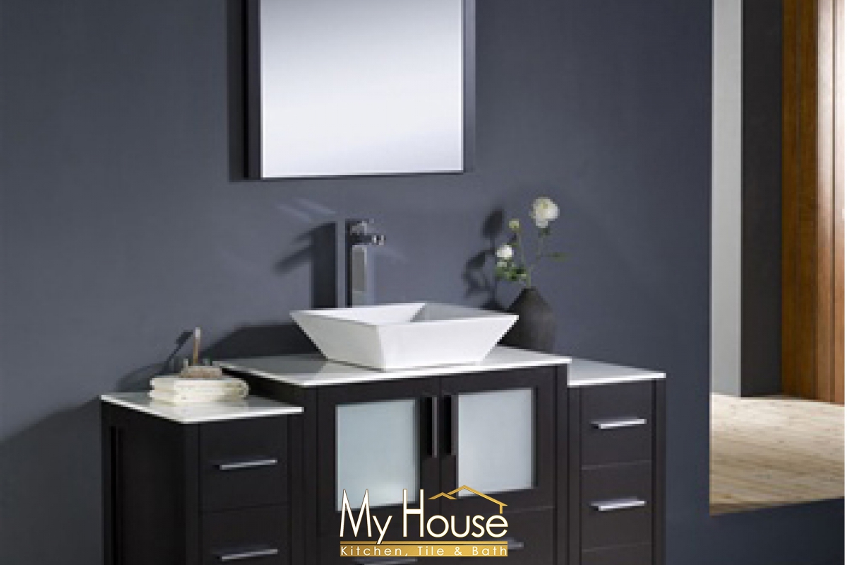 Fresca 54 Vessel Torino Espresso Vanity