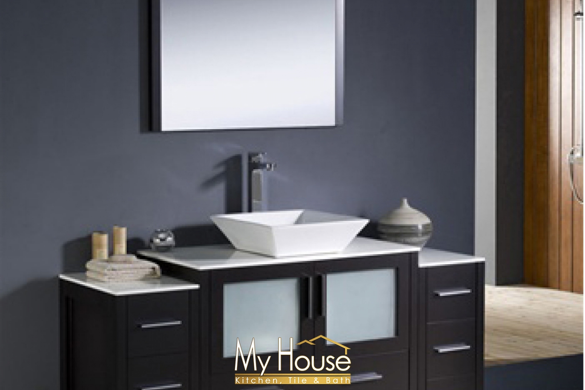 Fresca 60 (a) Vessel Torino Espresso Vanity